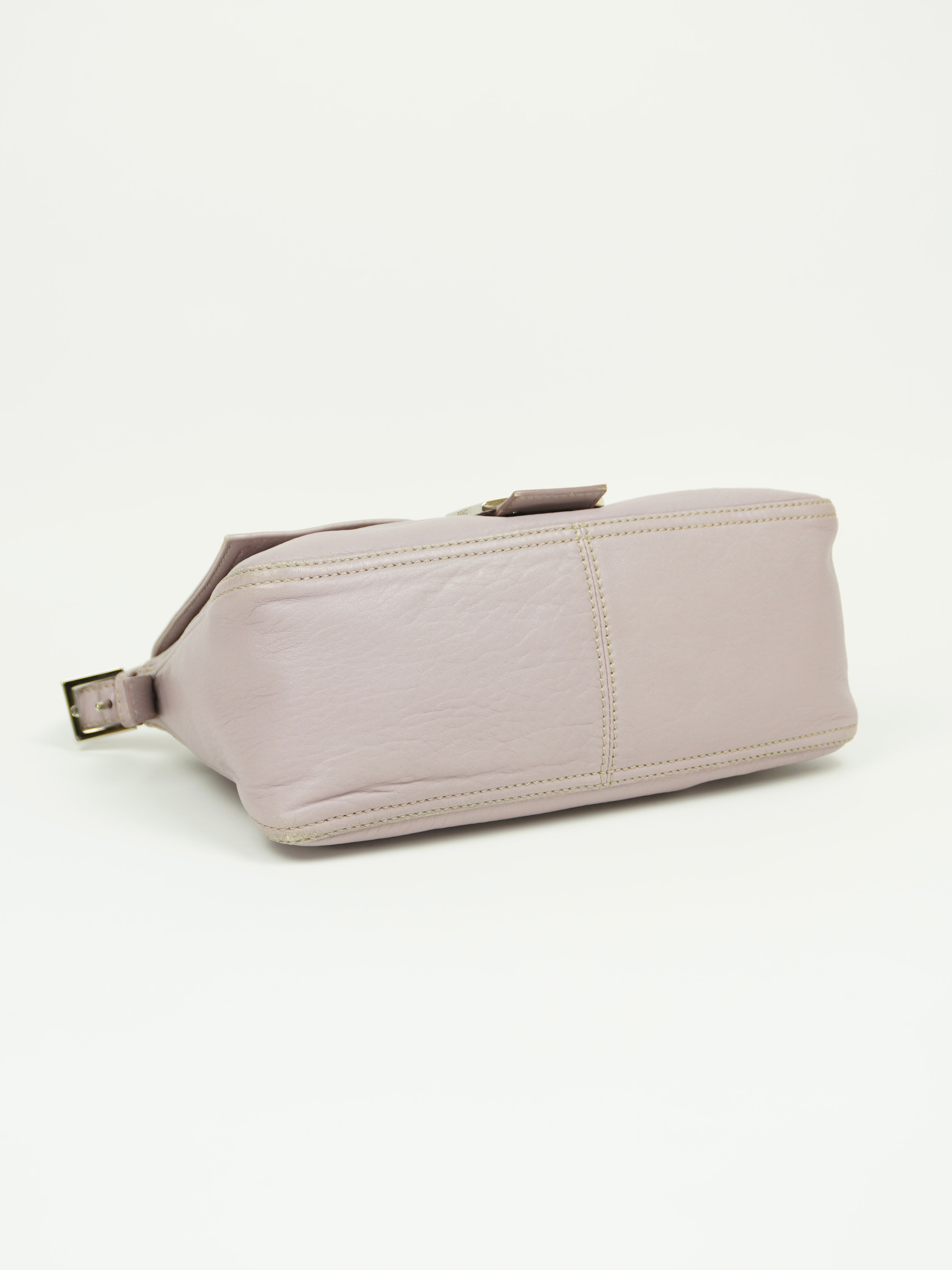 FENDI MAMA LILAC LEATHER BAGUETTE