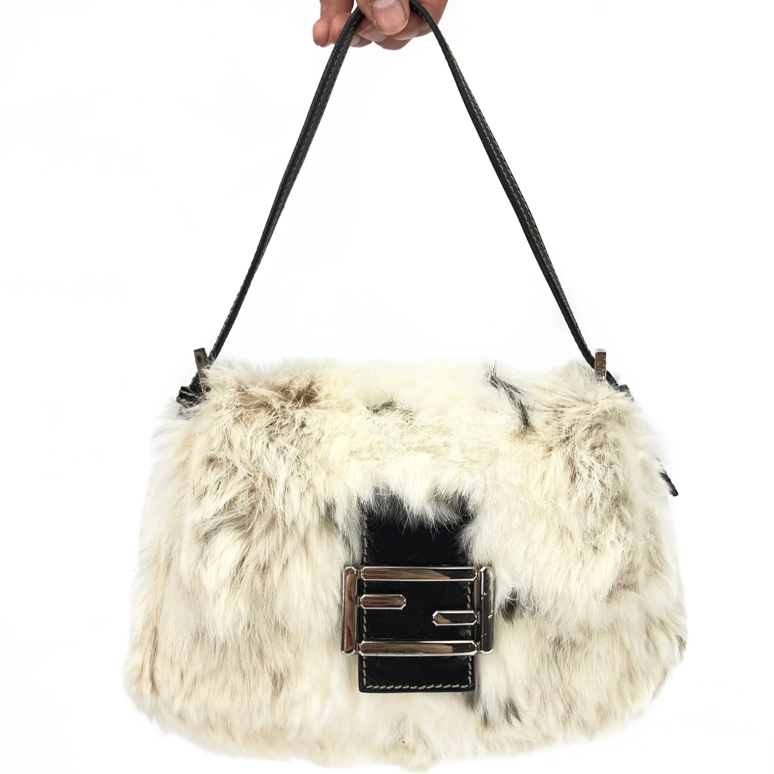 FENDI FUR BAGUETTE BAG