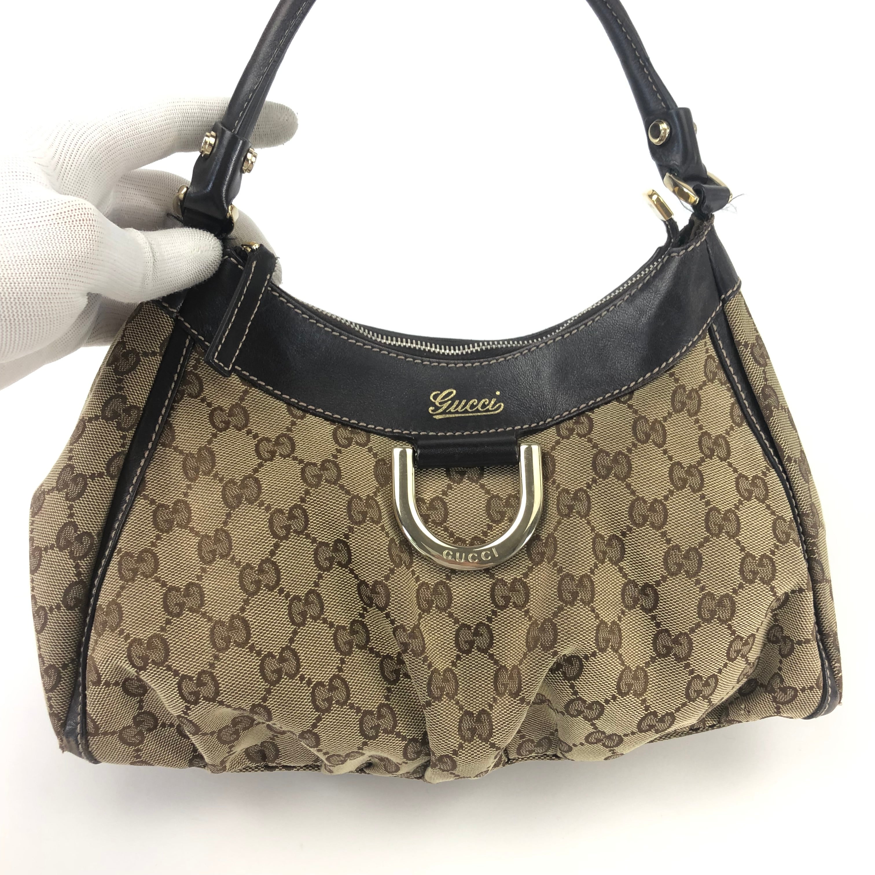 GUCCI ABBEY MONOGRAM SHOULDER BAG
