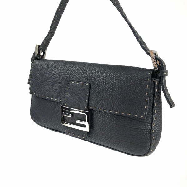 FENDI SELLERIA LEATHER BAGUETTE BAG