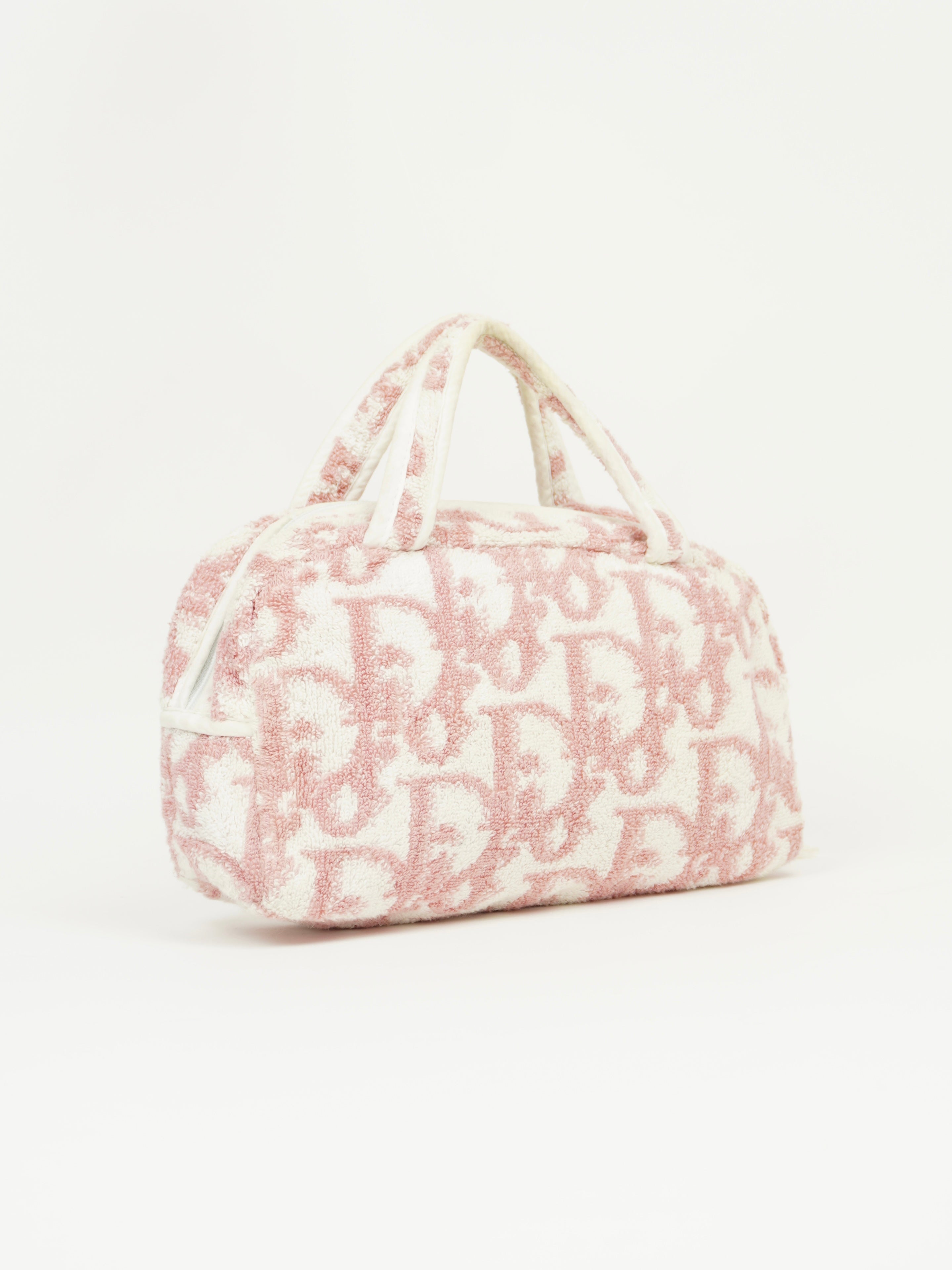 CHRISTIAN DIOR MONOGRAM TERRY CLOTH TOWEL BAG