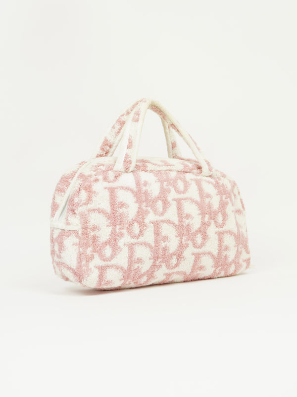 CHRISTIAN DIOR MONOGRAM TERRY CLOTH TOWEL BAG