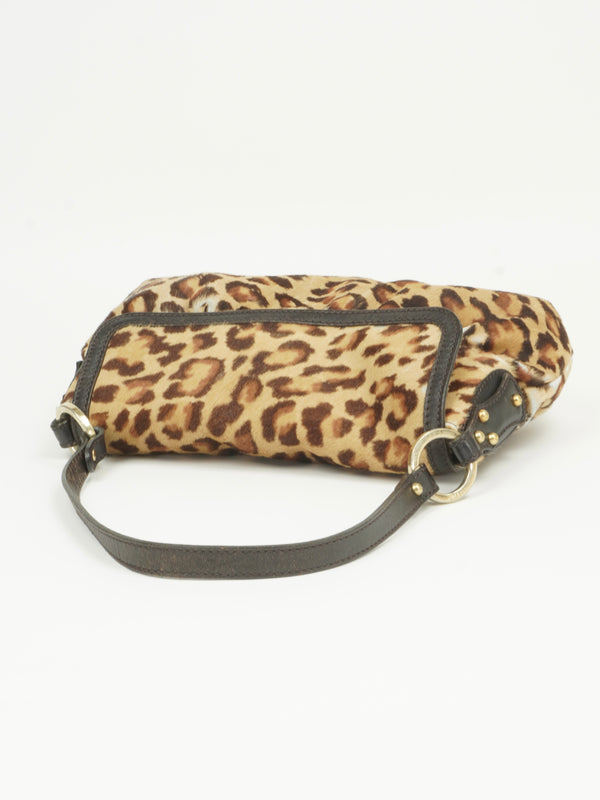 FENDI LEOPARD PRINT PONY HAIR BAG