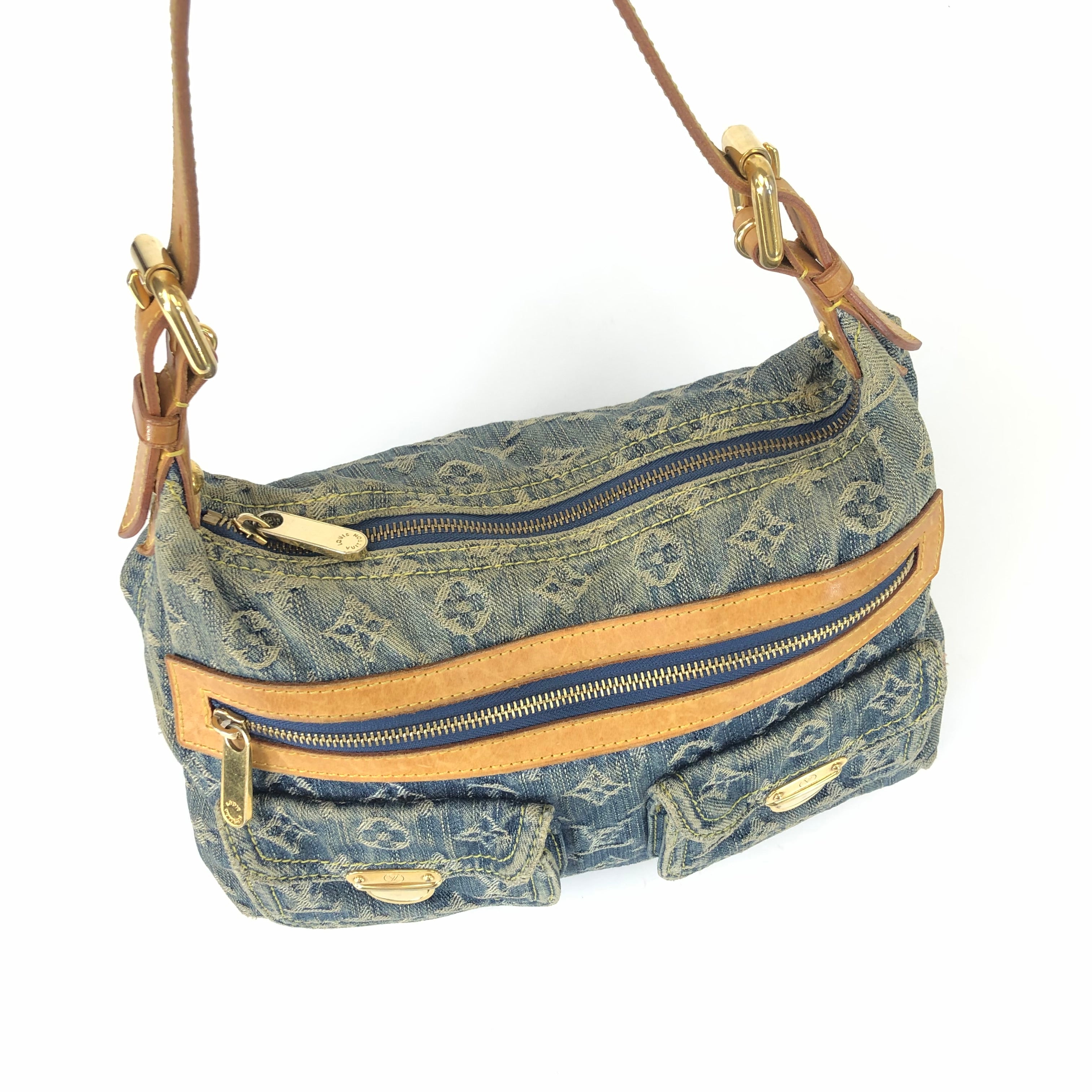 LOUIS VUITTON BAGGY PM DENIM SHOULDER BAG