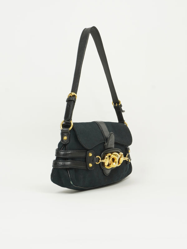 GUCCI MONOGRAM HORSEBIT BAG