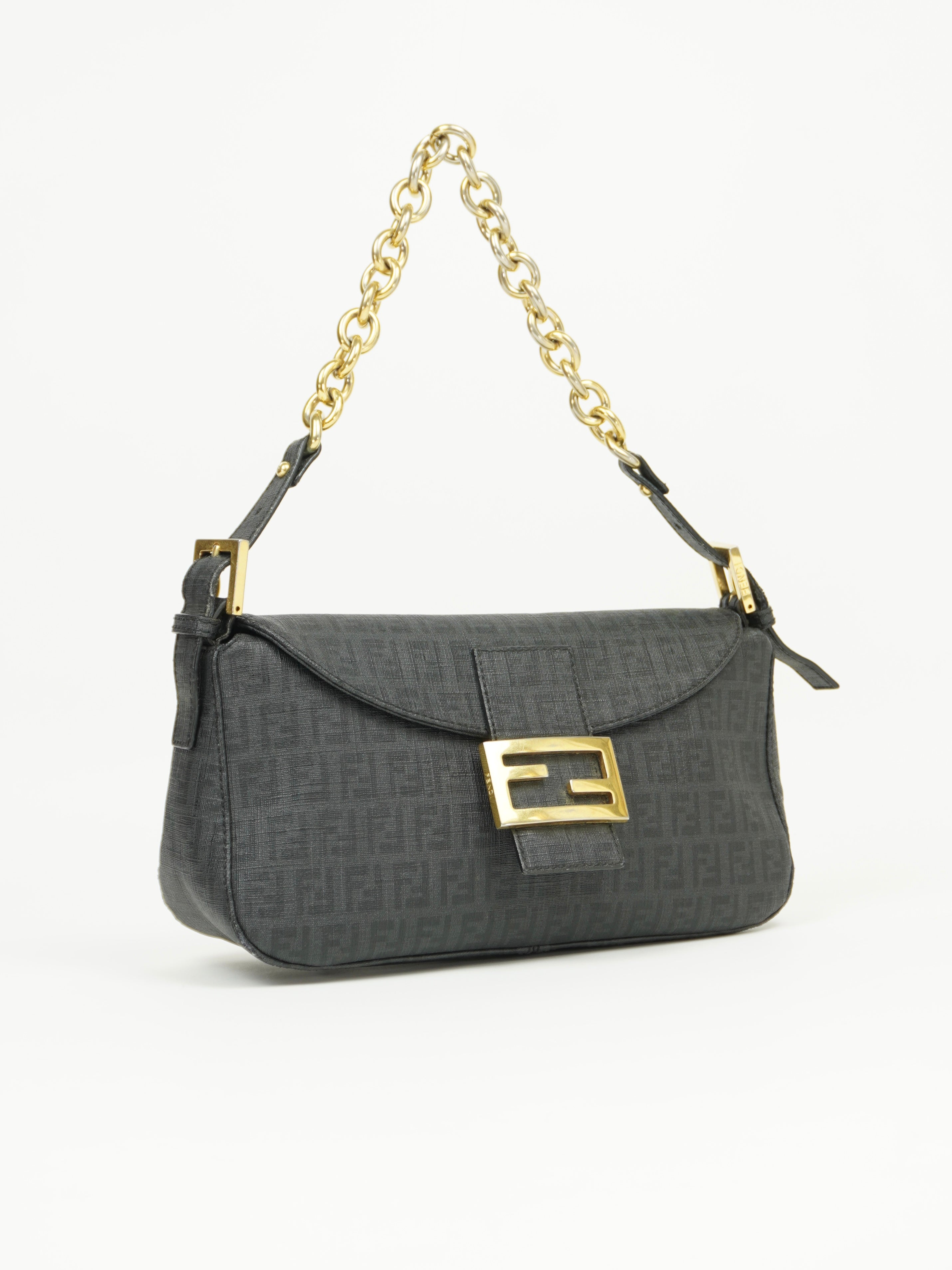 FENDI MONOGRAM CHAIN BAGUETTE