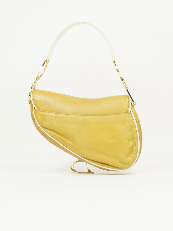 CHRISTIAN DIOR LEATHER SADDLE BAG