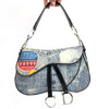 Christian Dior Denim Double Saddle Bag