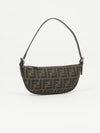 FENDI ZUCCA CRESCENT SHOULDER BAG