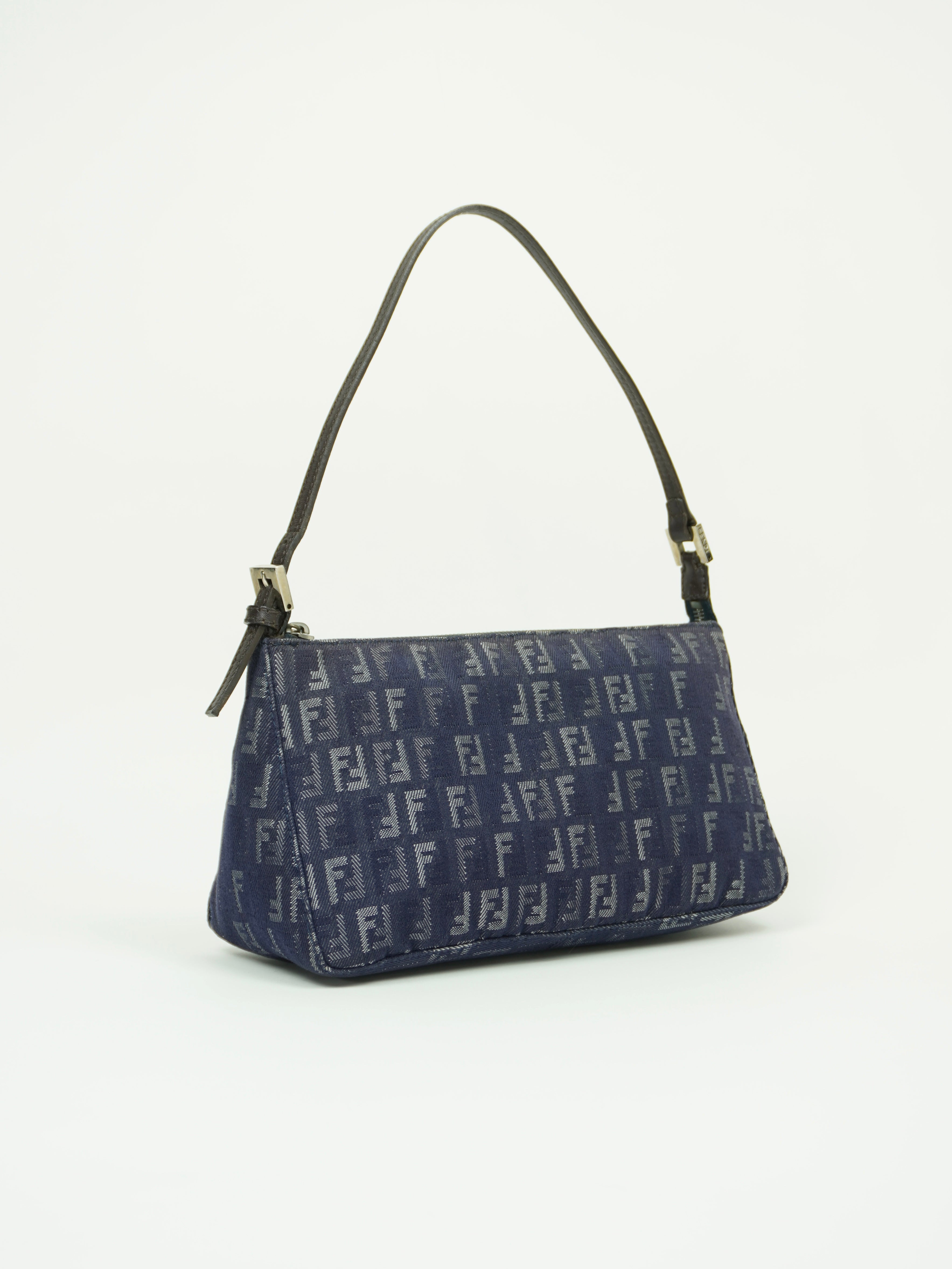 FENDI DENIM ZUCCA SHOULDER BAG