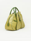 CHRISTIAN DIOR OSTRICH DOUBLE SADDLE BOWLER BAG