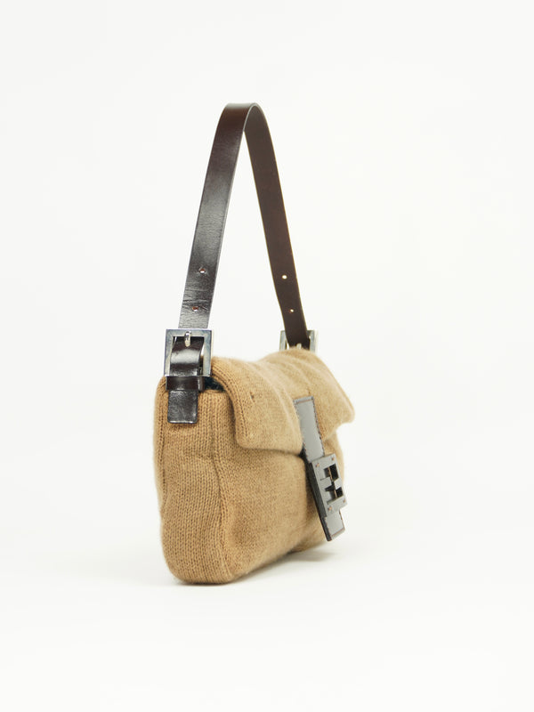 FENDI CASHMERE WOOL BAGUETTE