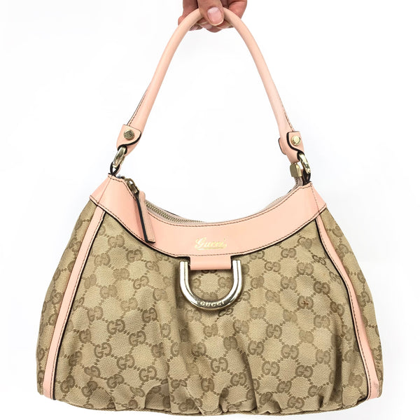 GUCCI ABBEY MONOGRAM SHOULDER BAG