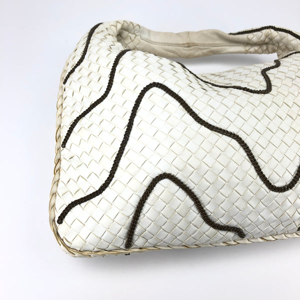 Bottega Veneta Intrecciato Hobo Bag with Chain Detailing