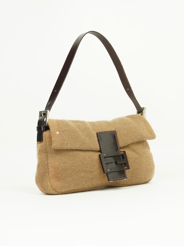 FENDI CASHMERE WOOL BAGUETTE
