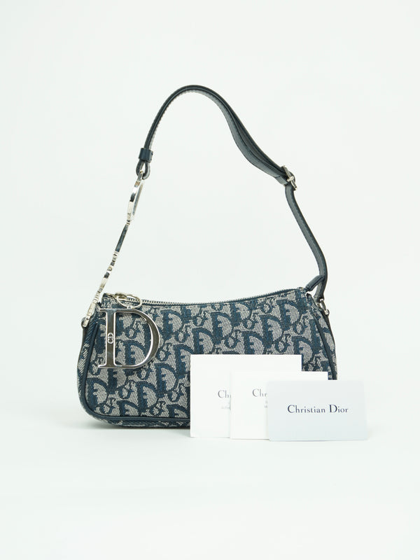 CHRISTIAN DIOR BAG WITH SILVER HARDWARE