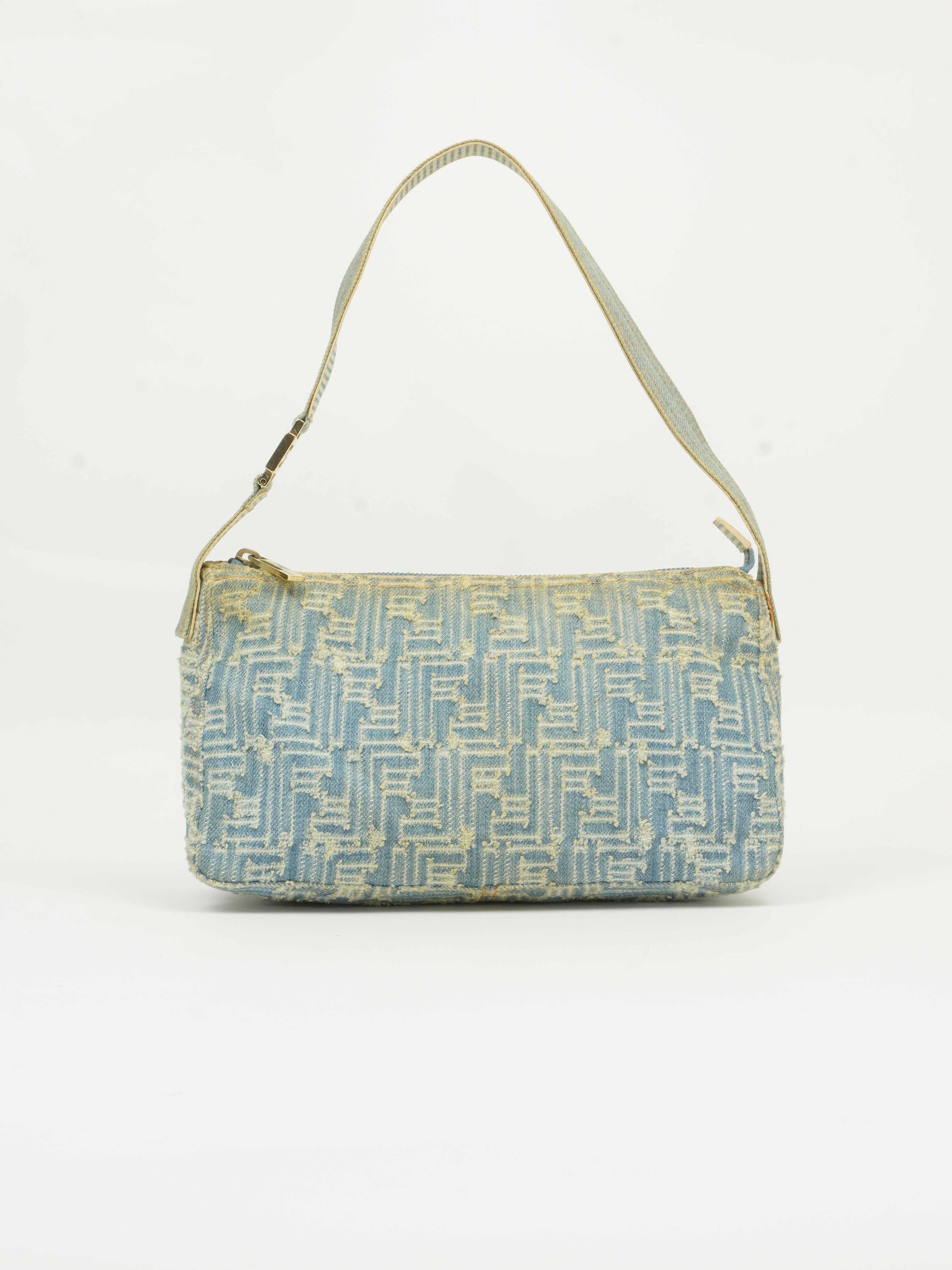 FENDI DENIM ZUCCA SHOULDER BAG