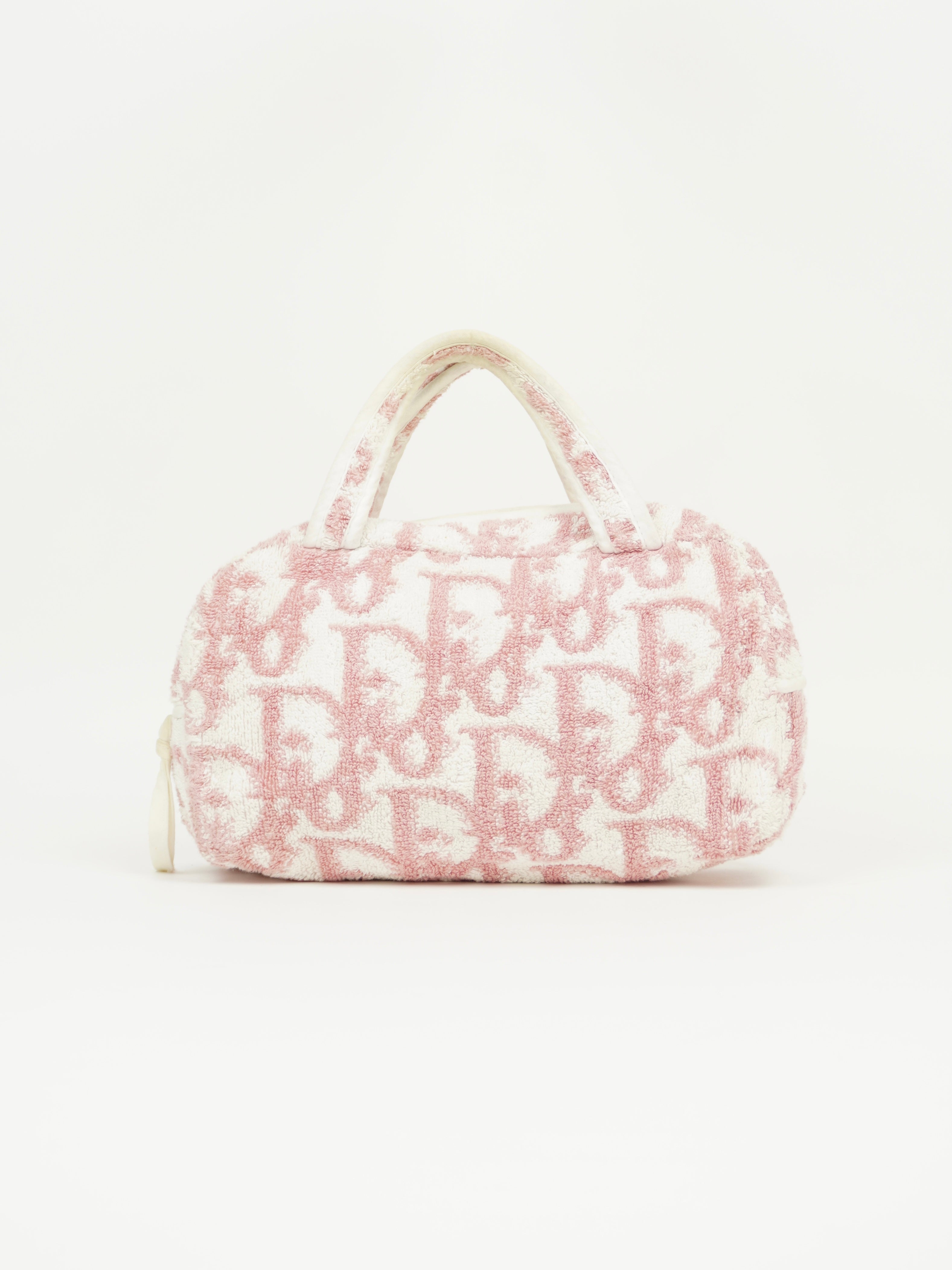 CHRISTIAN DIOR MONOGRAM TERRY CLOTH TOWEL BAG