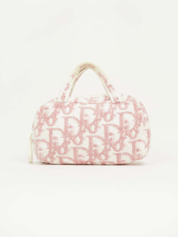 CHRISTIAN DIOR MONOGRAM TERRY CLOTH TOWEL BAG