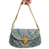 Louis Vuitton Pleaty PM Blue Denim Shoulder Bag