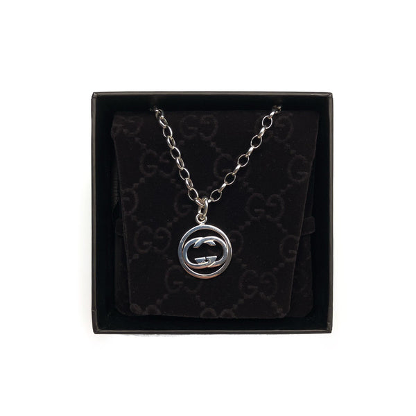 Gucci GG Logo Sterling Silver 925 Necklace