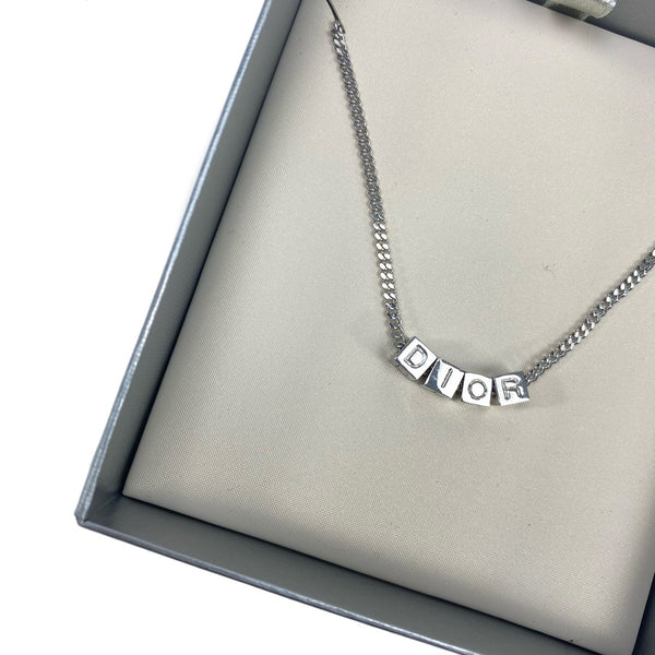 Christian Dior Spell-out Necklace