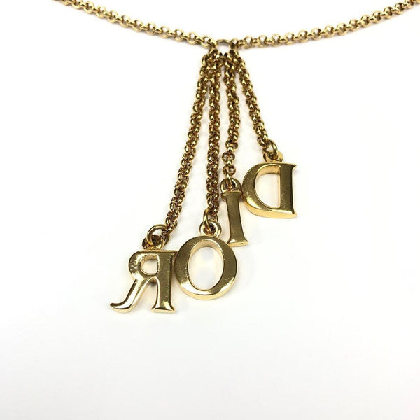 Christian Dior Spell-out Necklace