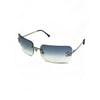 Chanel Blue Gradient Rimless Sunglasses