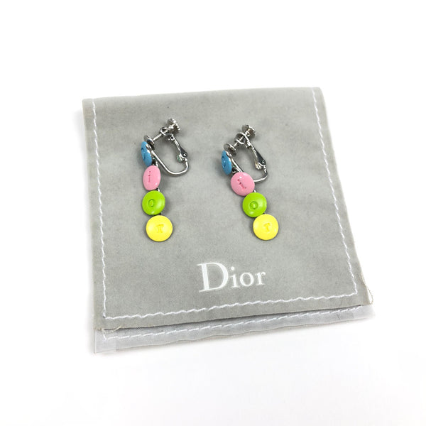 Christian Dior Spellout Clip on Earrings