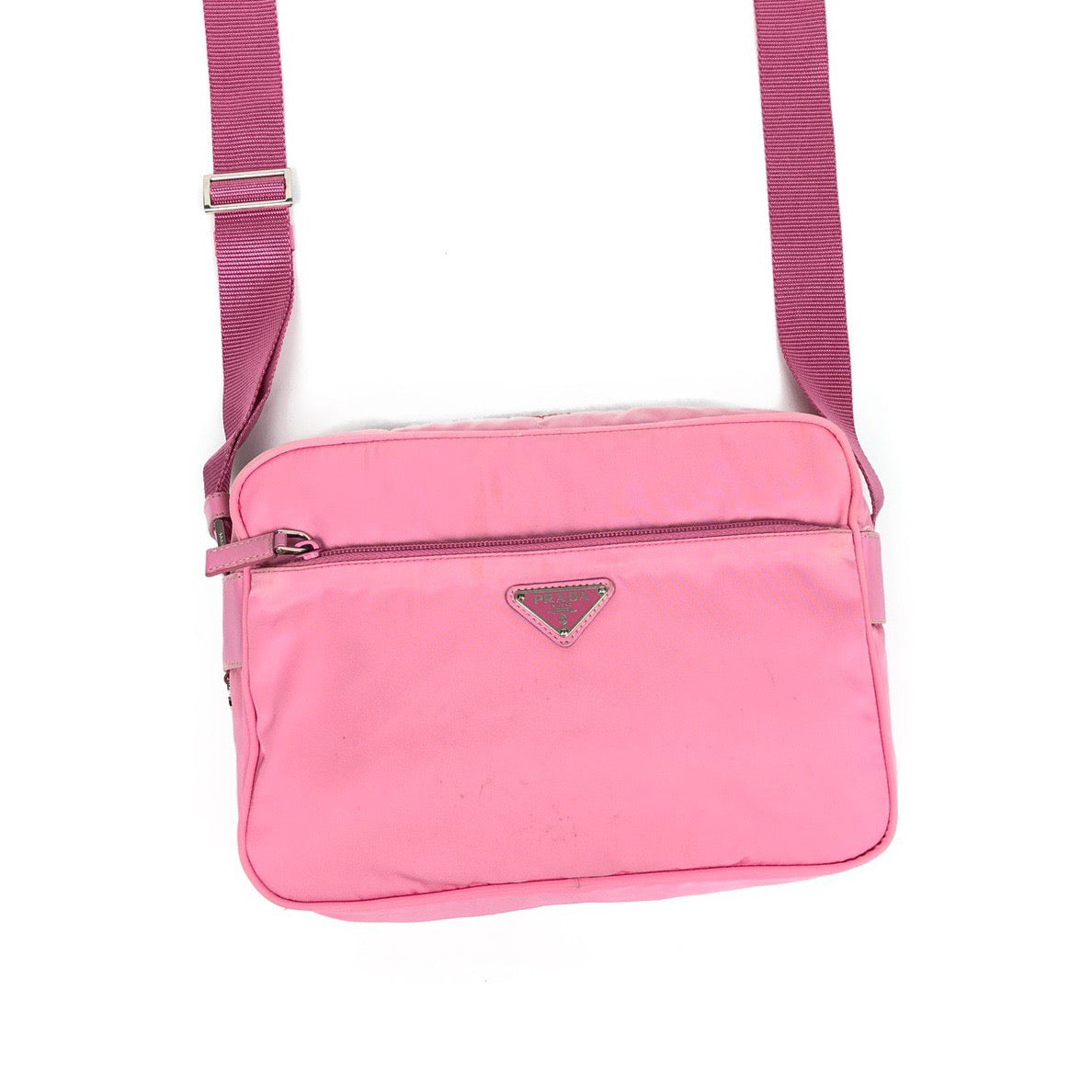 Pink prada 2025 nylon crossbody