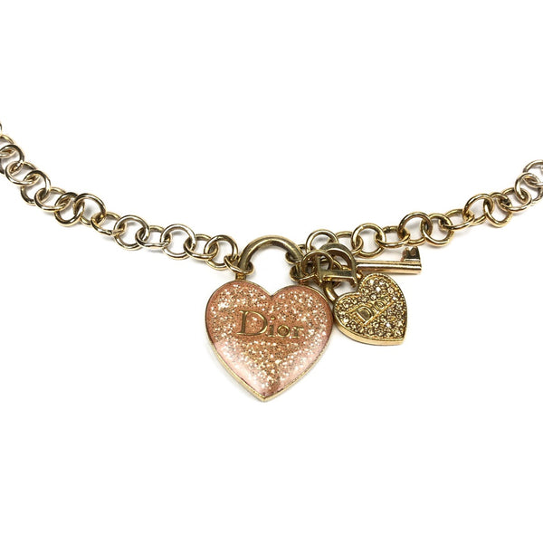 Christian Dior Jewelled Heart Necklace