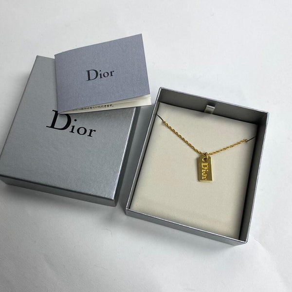 Christian Dior Tag Necklace