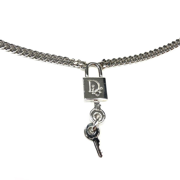 Christian Dior Padlock & Key Necklace