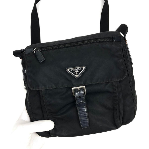 PRADA NYLON BUCKLE CROSSBODY BAG