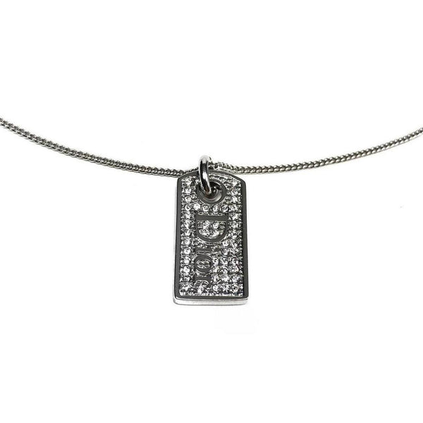 Christian Dior Diamanté Tag Necklace